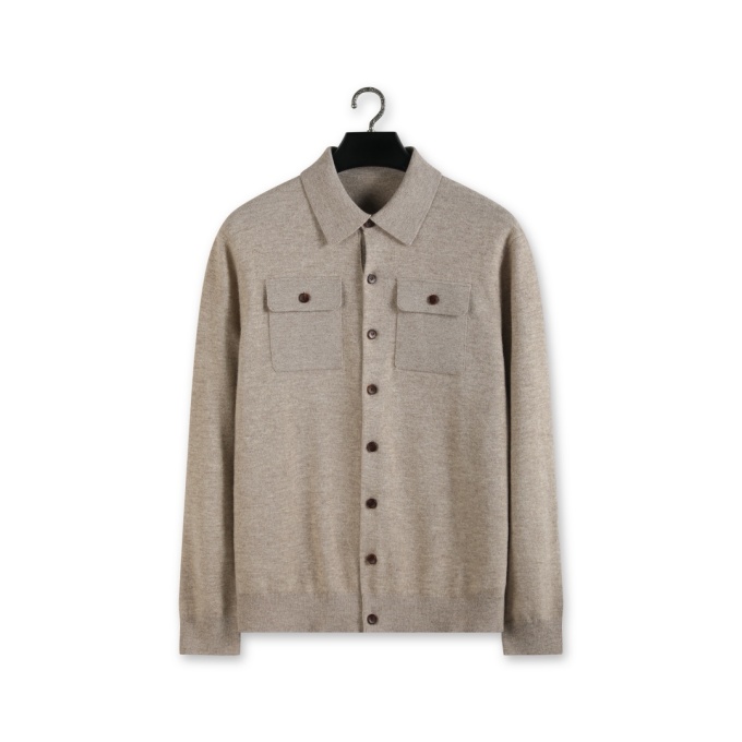 brunello cucinelli extra fine wool knit overshirt